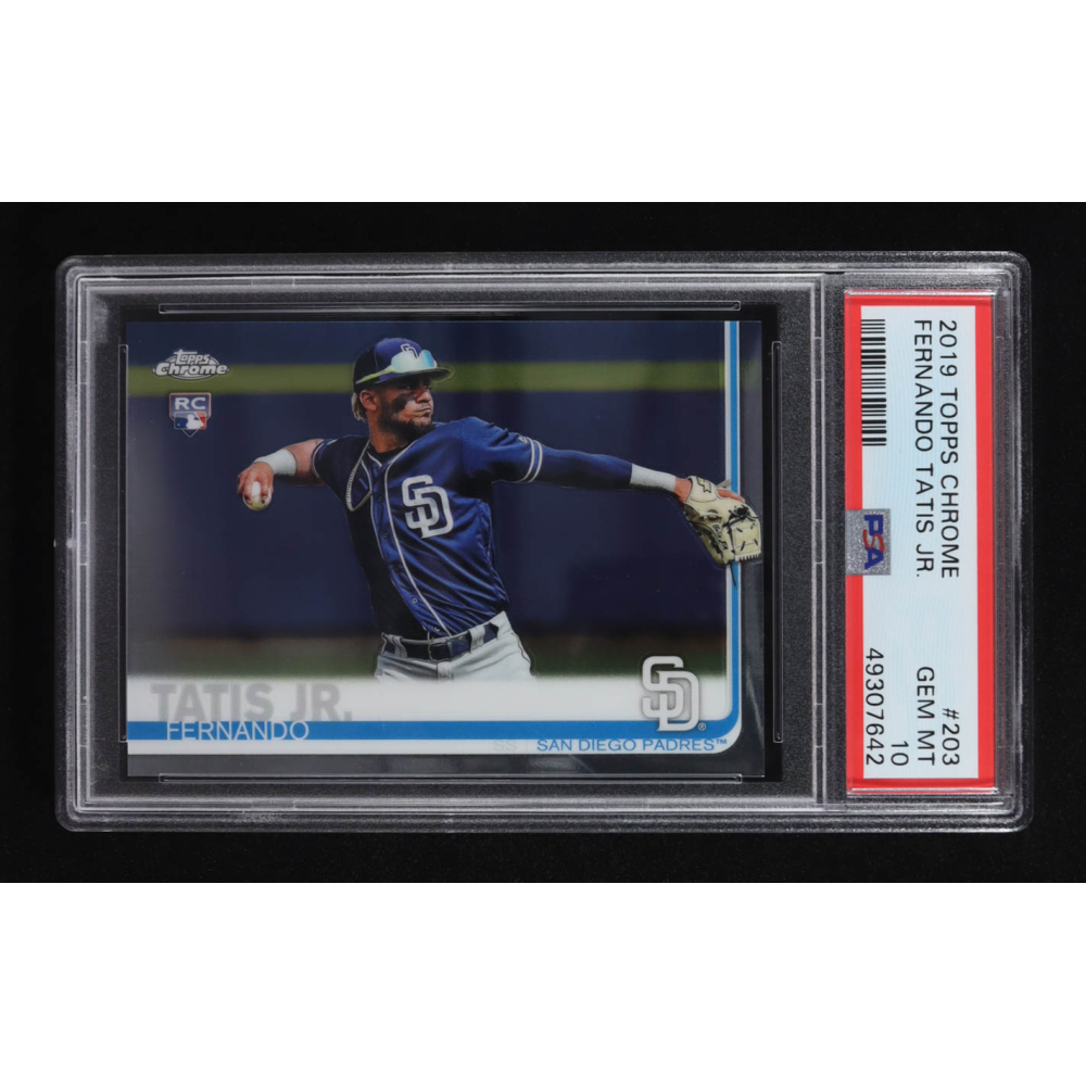 Fernando Tatis Jr. 2019 Topps Chrome #203 RC (PSA 10) at PristineAuction.com