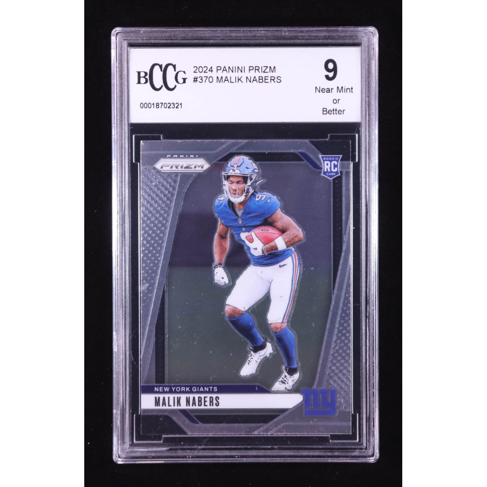 Malik Nabers 2024 Panini Prizm #370 RC (BCCG 9) at PristineAuction.com