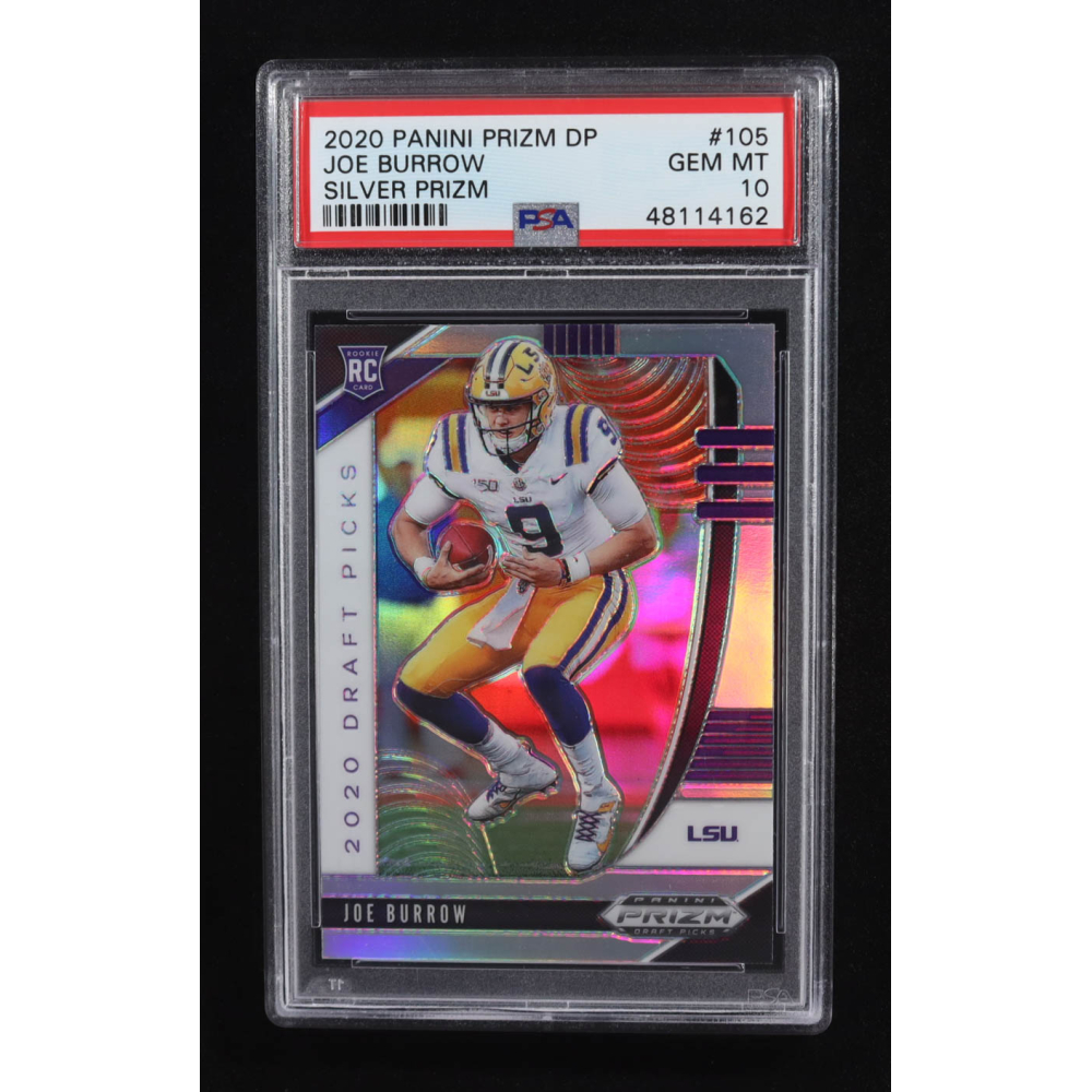 Joe Burrow 2020 Panini Prizm Draft Picks Prizms Silver #105 RC (PSA 10) at PristineAuction.com