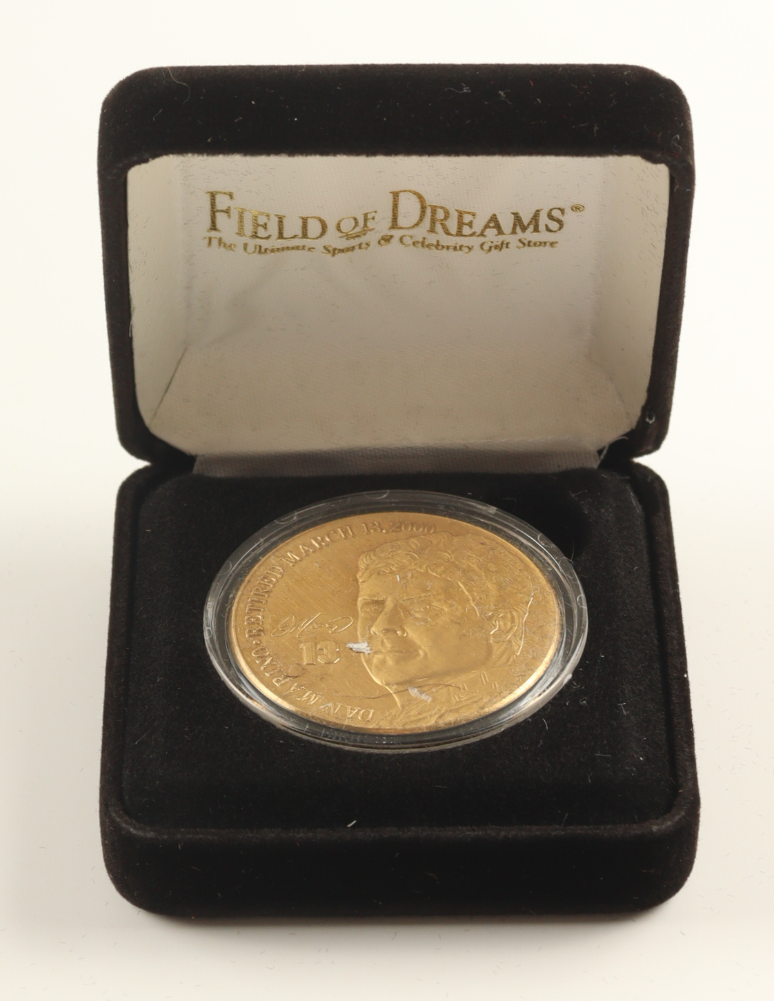 Dan Marino LE The Highland Mint Career Retirement Solid Bronze Coin With Display Case at PristineAuction.com Dan Marino LE The Highland Mint Career Retirement Solid Bronze Coin With Display Case at PristineAuction.com