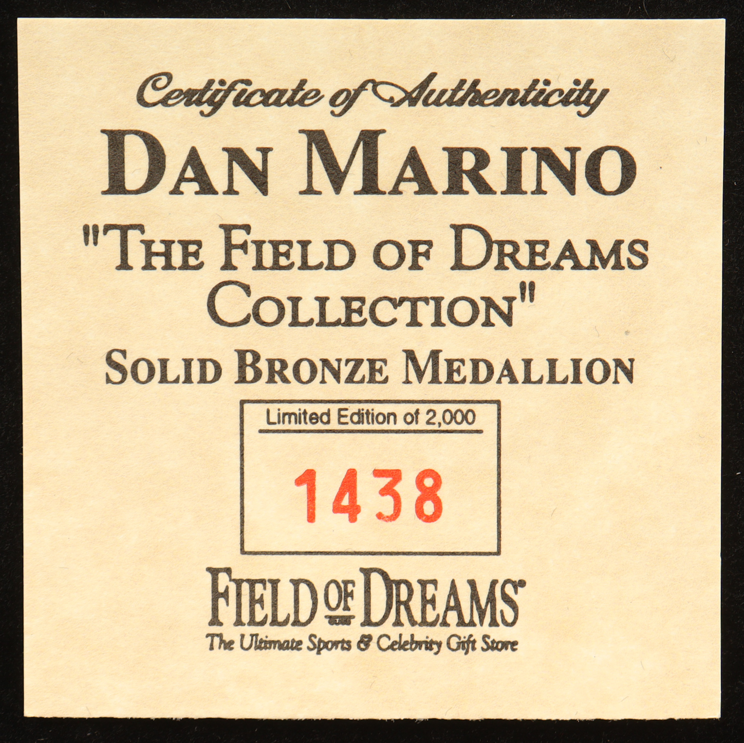 Dan Marino LE The Highland Mint Career Retirement Solid Bronze Coin With Display Case at PristineAuction.com Dan Marino LE The Highland Mint Career Retirement Solid Bronze Coin With Display Case at PristineAuction.com
