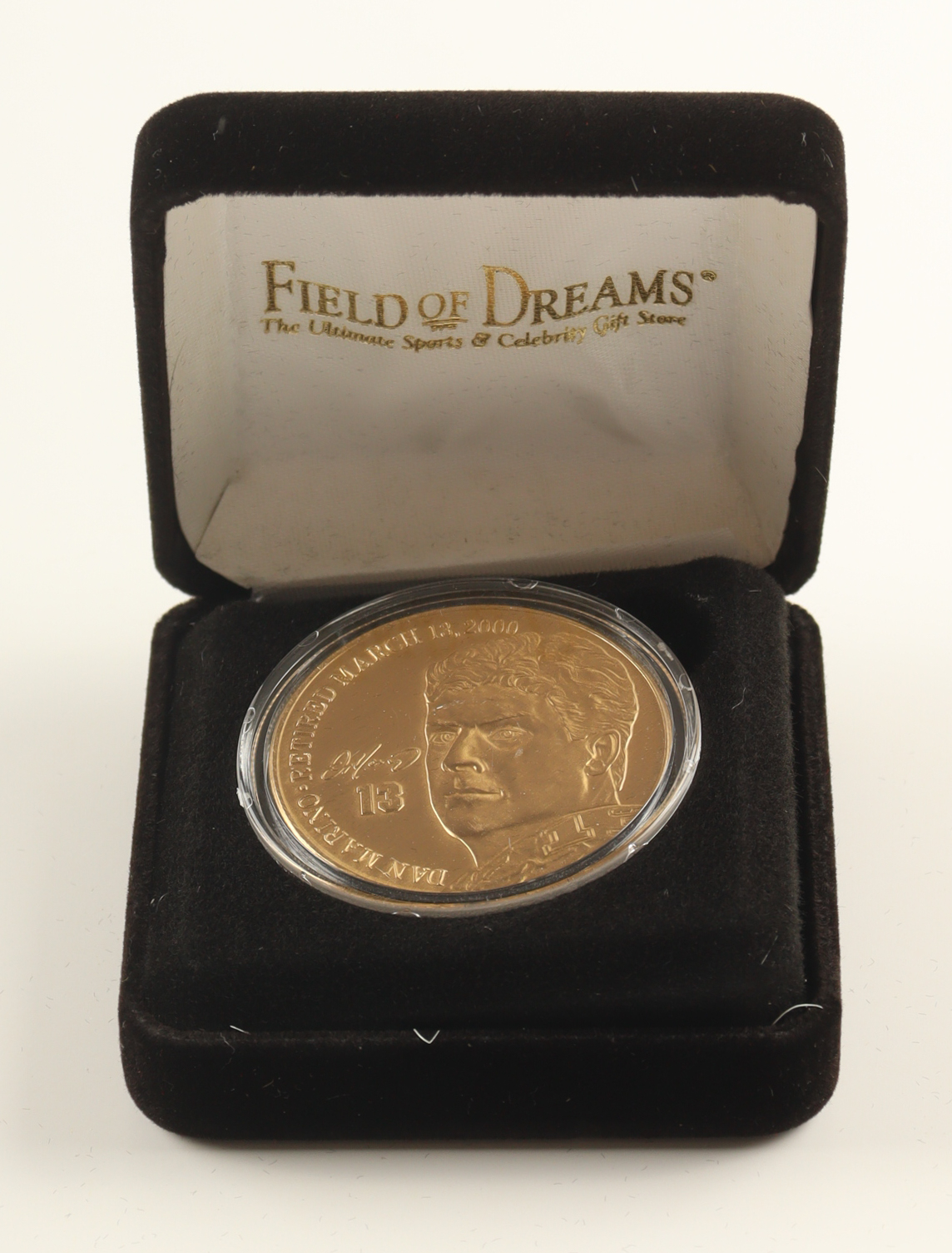 Dan Marino LE The Highland Mint Career Retirement Solid Bronze Coin With Display Case at PristineAuction.com Dan Marino LE The Highland Mint Career Retirement Solid Bronze Coin With Display Case at PristineAuction.com