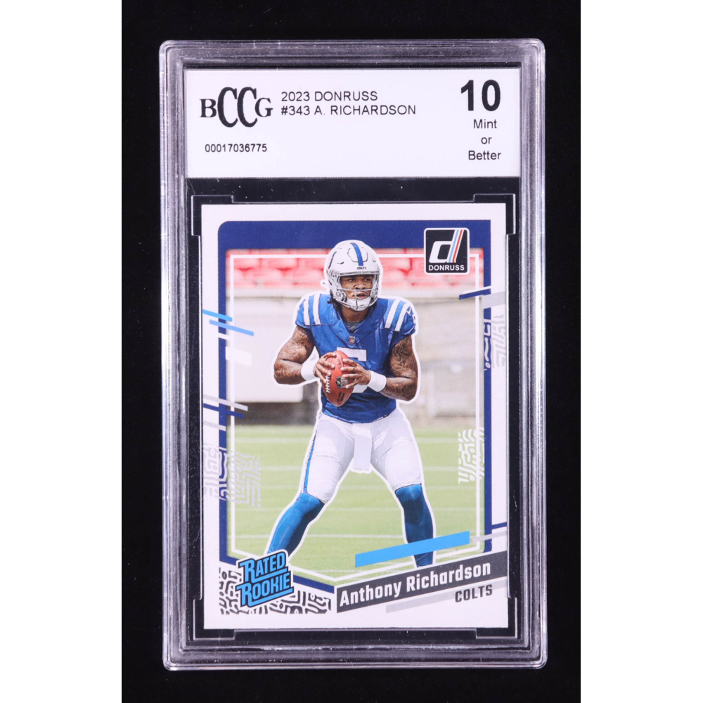 Anthony Richardson 2023 Donruss #343 RR RC (BCCG 10) at PristineAuction.com