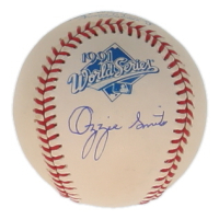 Ozzie Smith Signed 1991 World Series Logo Baseball (Fanatics) at PristineAuction.com