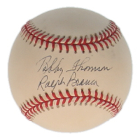 Ralph Branca & Bobby Thomson Signed ONL Baseball (PSA) at PristineAuction.com