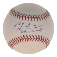 Ben Zobrist Signed OML Baseball Inscribed "2016 WS MVP" (JSA) at PristineAuction.com