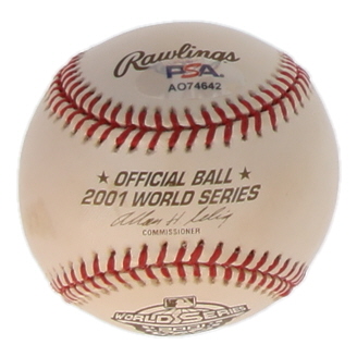 Nolan Ryan Signed 2001 World Series Logo Baseball (PSA) at PristineAuction.com Nolan Ryan Signed 2001 World Series Logo Baseball (PSA) at PristineAuction.com