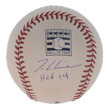 Tom Glavine Signed OML Hall Of Fame Logo Baseball Inscribed "HOF 14" (JSA) at PristineAuction.com Tom Glavine Signed OML Hall Of Fame Logo Baseball Inscribed "HOF 14" (JSA) at PristineAuction.com