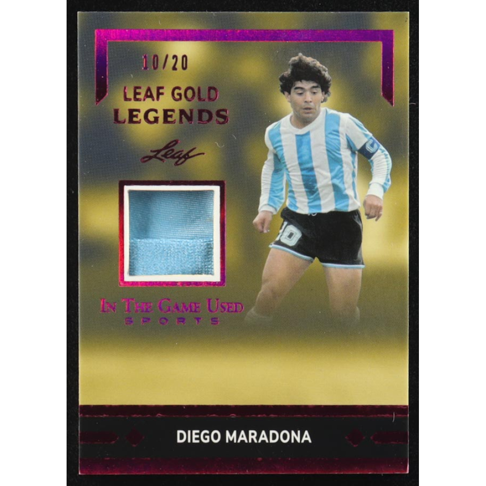 Diego Maradona 2024 ITG Leaf Gold Legends #LGL-6 #10/20 | Pristine Auction