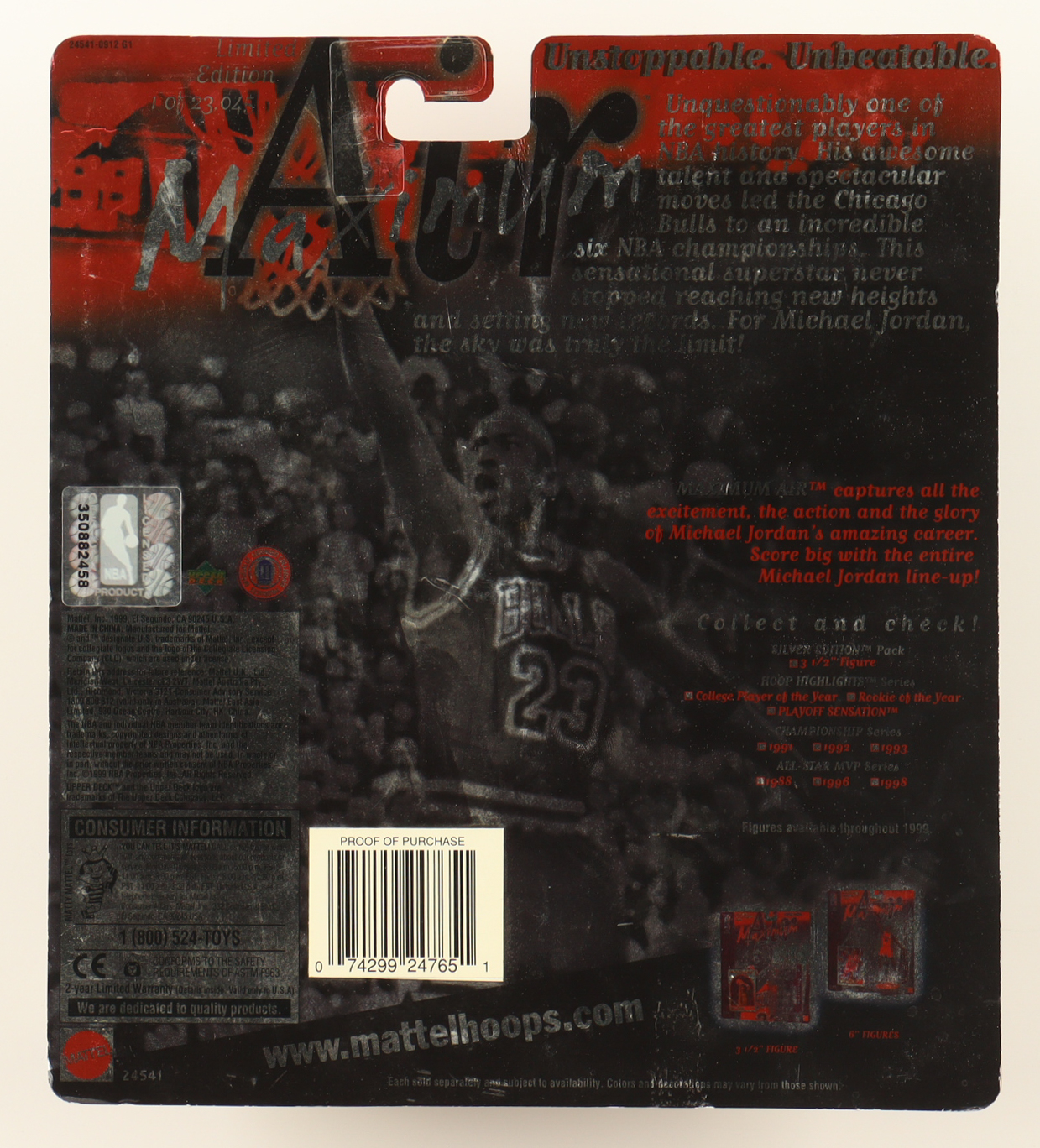 Michael Jordan 1999 Air Maximum Action Figure with Upper Deck Card at PristineAuction.com Michael Jordan 1999 Air Maximum Action Figure with Upper Deck Card at PristineAuction.com