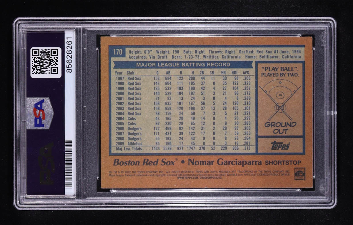 Nomar Garciaparra Signed 2022 Topps Archives #170 (PSA) at PristineAuction.com Nomar Garciaparra Signed 2022 Topps Archives #170 (PSA) at PristineAuction.com