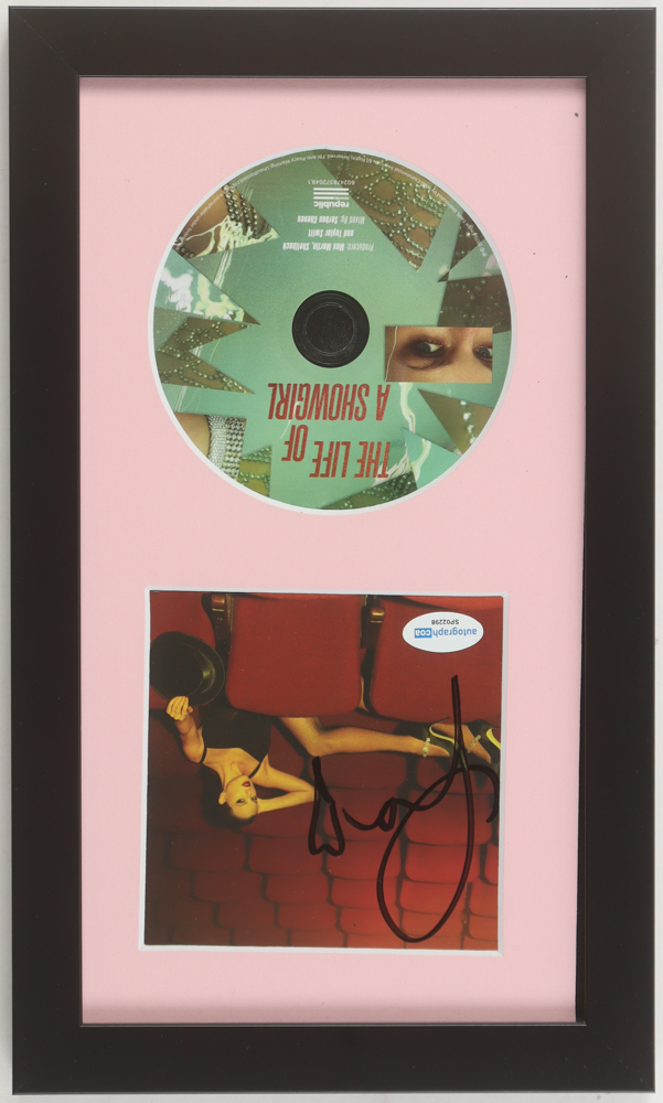Taylor Swift Signed "The Life of a Showgirl" Custom Framed CD Insert Display (AutographCOA) at PristineAuction.com Taylor Swift Signed "The Life of a Showgirl" Custom Framed CD Insert Display (AutographCOA) at PristineAuction.com