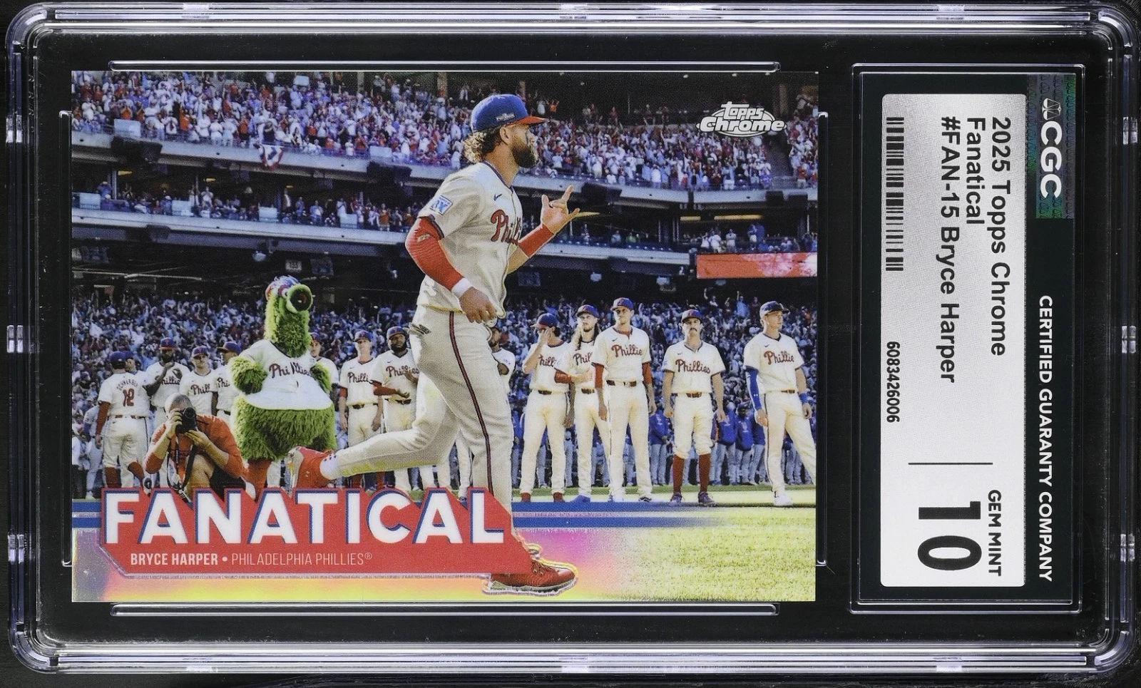 Bryce Harper 2025 Topps Chrome Fanatical #FAN-15 (CGC 10) at PristineAuction.com Bryce Harper 2025 Topps Chrome Fanatical #FAN-15 (CGC 10) at PristineAuction.com