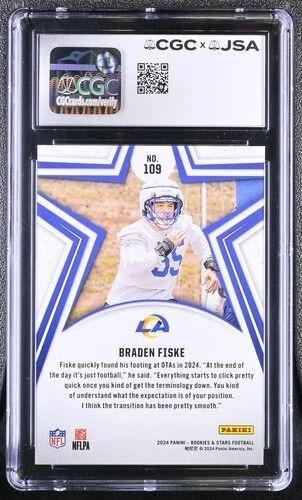 Braden Fiske Signed 2024 Panini Rookies & Stars #109 (CGC 10) at PristineAuction.com Braden Fiske Signed 2024 Panini Rookies & Stars #109 (CGC 10) at PristineAuction.com