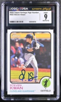 Steven Kwan 2022 Topps Heritage High Number #562 RC (CGC 9 | Auto 10) at PristineAuction.com