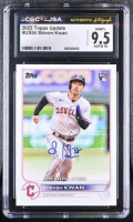 Steven Kwan Signed 2022 Topps Update #US54 RC (CGC 9.5 | Auto 10) at PristineAuction.com