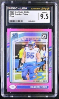Braden Fiske Signed 2024 Donruss Optic RR Pink #210 RC (CGC 9.5) at PristineAuction.com