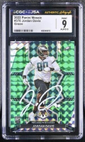 Jordan Davis Signed 2022 Panini Mosaic Green #370 RC (CGC 9 | Auto 10) at PristineAuction.com