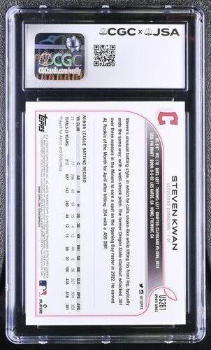Steven Kwan Signed 2022 Topps Update #US261 RC (CGC 10 | Auto 10) at PristineAuction.com Steven Kwan Signed 2022 Topps Update #US261 RC (CGC 10 | Auto 10) at PristineAuction.com
