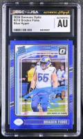 Braden Fiske Signed 2024 Panini Donruss Optic RR Blue Hyper #210 (CGC) at PristineAuction.com