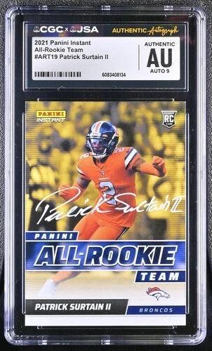 Patrick Surtain II Signed 2021 Panini Instant All-Rookie Team #ART19 RC (CGC) at PristineAuction.com Patrick Surtain II Signed 2021 Panini Instant All-Rookie Team #ART19 RC (CGC) at PristineAuction.com