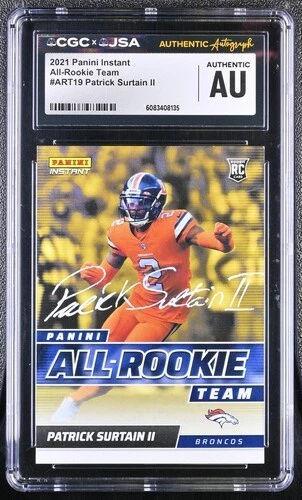 Patrick Surtain II Signed 2021 Panini Instant All-Rookie Team #ART19 RC (CGC) at PristineAuction.com Patrick Surtain II Signed 2021 Panini Instant All-Rookie Team #ART19 RC (CGC) at PristineAuction.com