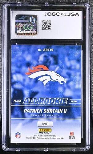 Patrick Surtain II Signed 2021 Panini Instant All-Rookie Team #ART19 RC (CGC) at PristineAuction.com Patrick Surtain II Signed 2021 Panini Instant All-Rookie Team #ART19 RC (CGC) at PristineAuction.com