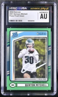 Quinyon Mitchell Signed 2024 Panini Donruss Press Proof Green RR #361 RC (CGC) at PristineAuction.com