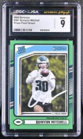 Quinyon Mitchell Signed 2024 Panini Donruss Press Proof Green RR #361 RC (CGC 9) at PristineAuction.com