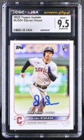 Steven Kwan Signed 2022 Topps Update #US54 RC (CGC 9.5 | Auto 10) at PristineAuction.com