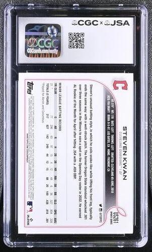 Steven Kwan Signed 2022 Topps Update #US261 RC (CGC | Auto 10) at PristineAuction.com Steven Kwan Signed 2022 Topps Update #US261 RC (CGC | Auto 10) at PristineAuction.com