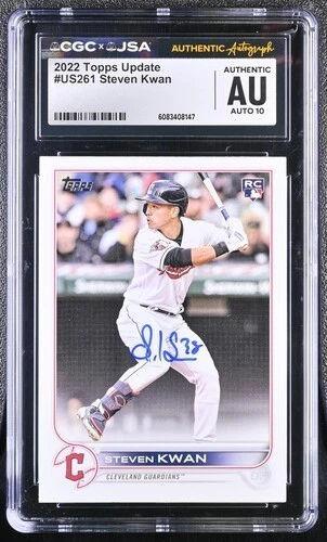 Steven Kwan Signed 2022 Topps Update #US261 RC (CGC | Auto 10) at PristineAuction.com Steven Kwan Signed 2022 Topps Update #US261 RC (CGC | Auto 10) at PristineAuction.com