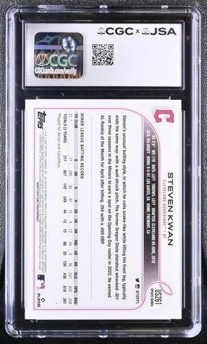 Steven Kwan Signed 2022 Topps Update #US261 RC (CGC | Auto 10) at PristineAuction.com Steven Kwan Signed 2022 Topps Update #US261 RC (CGC | Auto 10) at PristineAuction.com