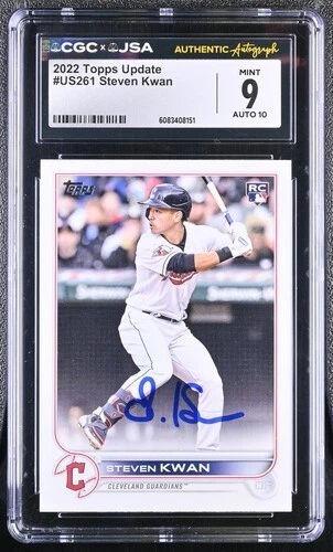 Steven Kwan Signed 2022 Topps Update #US261 RC (CGC 9 | Auto 10) at PristineAuction.com Steven Kwan Signed 2022 Topps Update #US261 RC (CGC 9 | Auto 10) at PristineAuction.com