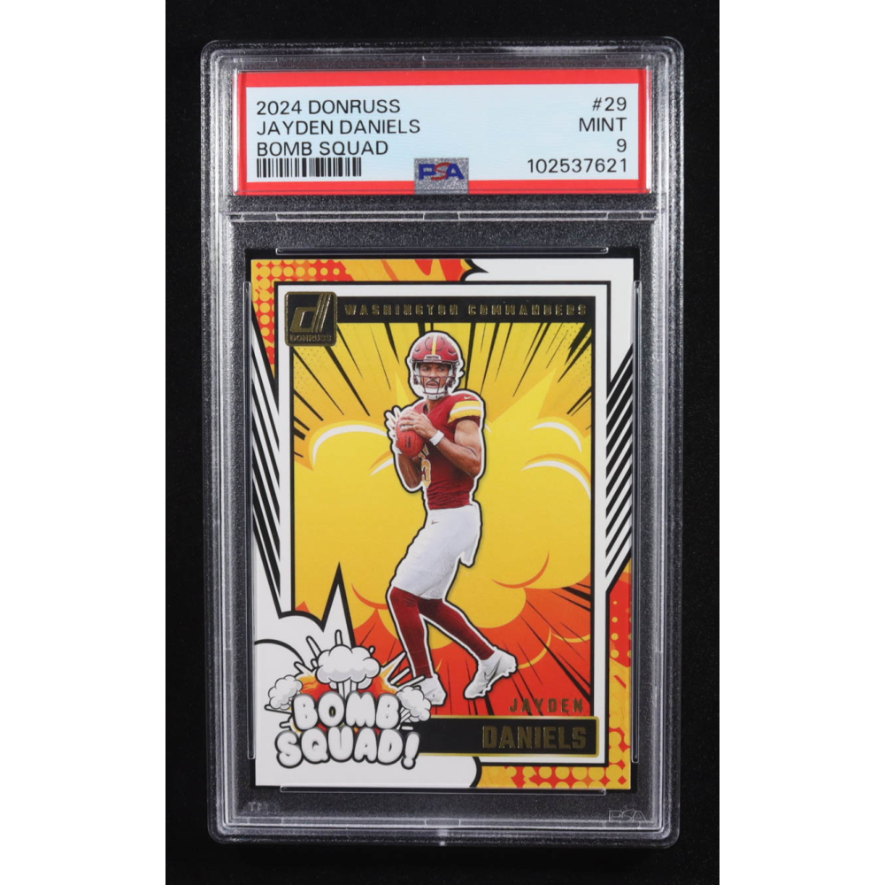 Jayden Daniels 2024 Donruss Bomb Squad #29 RC (PSA 9) at PristineAuction.com
