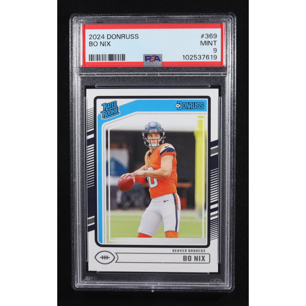 Bo Nix 2024 Donruss #369 RR RC (PSA 9) at PristineAuction.com
