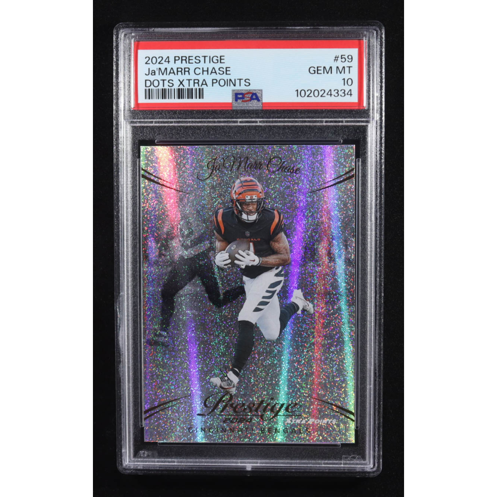 Ja'Marr Chase 2024 Prestige Xtra Points Dots #59 (PSA 10) at PristineAuction.com