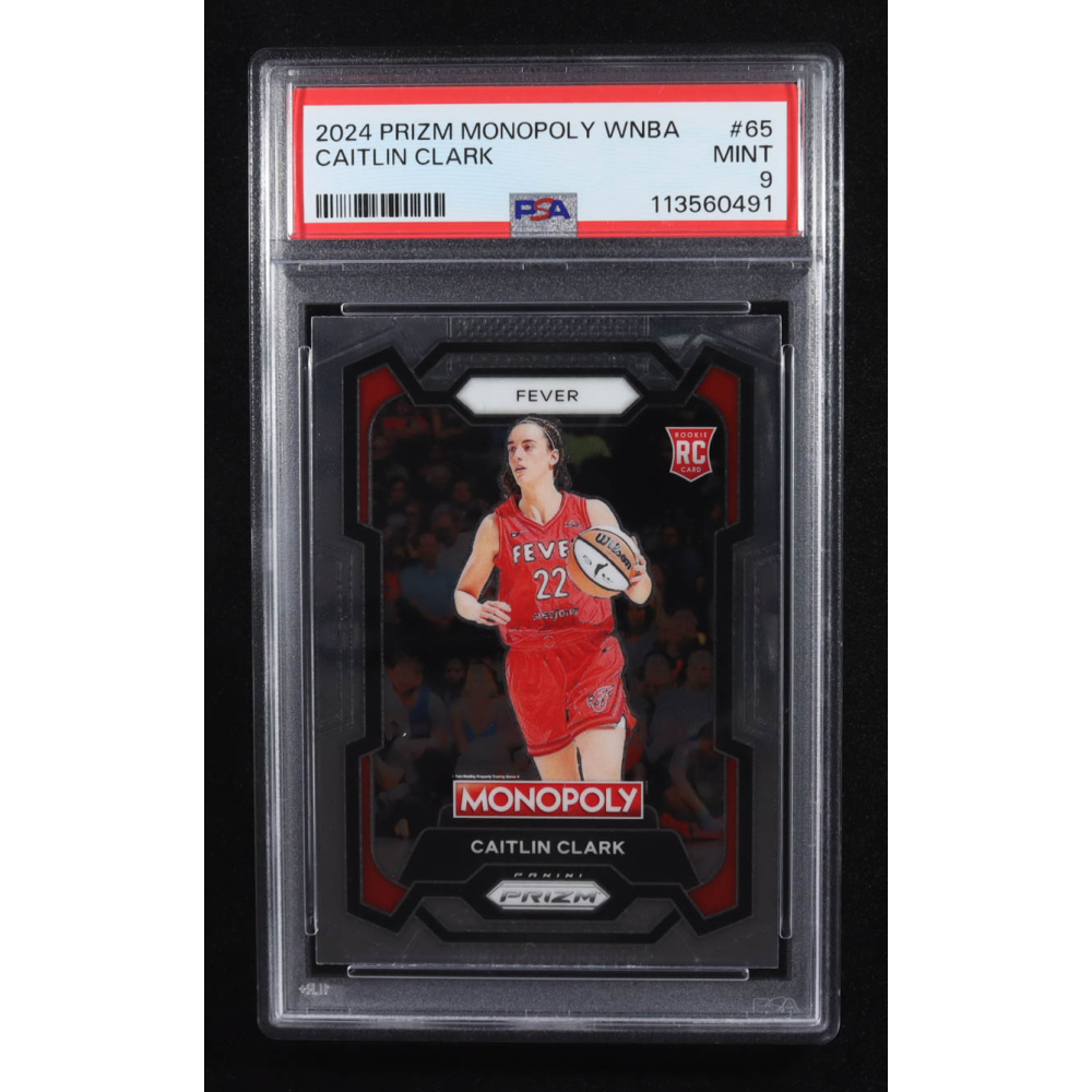 Caitlin Clark 2024 Panini Prizm Monopoly WNBA #65 RC (PSA 9) at PristineAuction.com