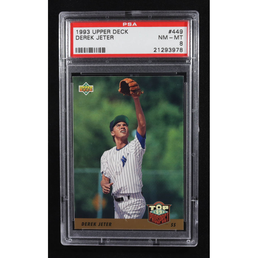 Derek Jeter 1993 Upper Deck #449 RC (PSA 8) at PristineAuction.com