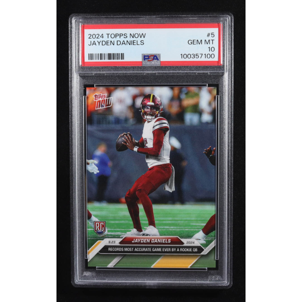 Jayden Daniels 2024 Topps Now #5 RC (PSA 10) at PristineAuction.com