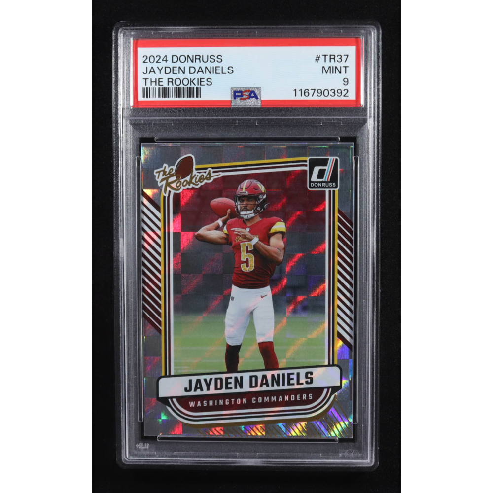 Jayden Daniels 2024 Donruss The Rookies #37 RC (PSA 9) at PristineAuction.com