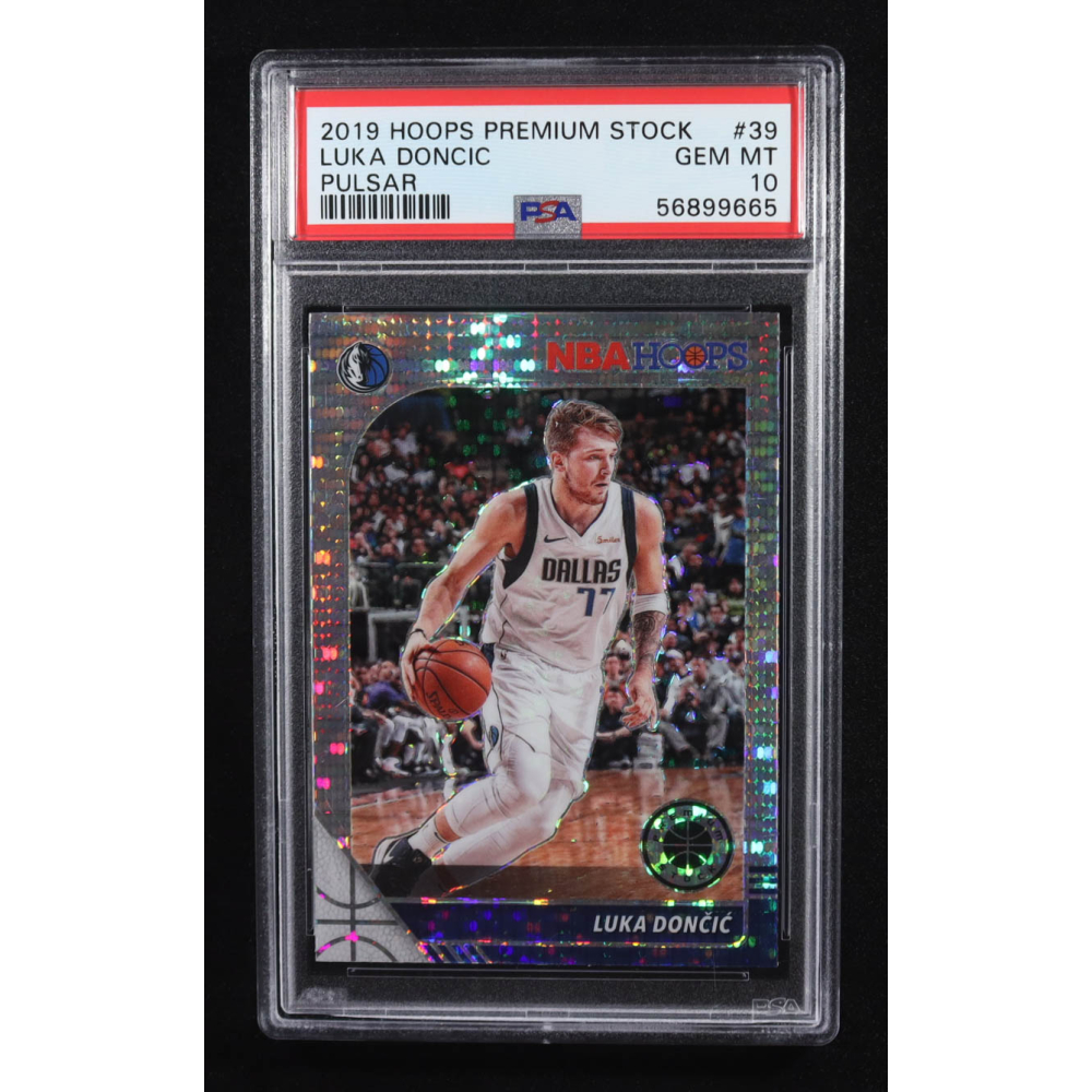 Luka Doncic 2019-20 Hoops Premium Stock Prizms Pulsar #39 (PSA 10) at PristineAuction.com
