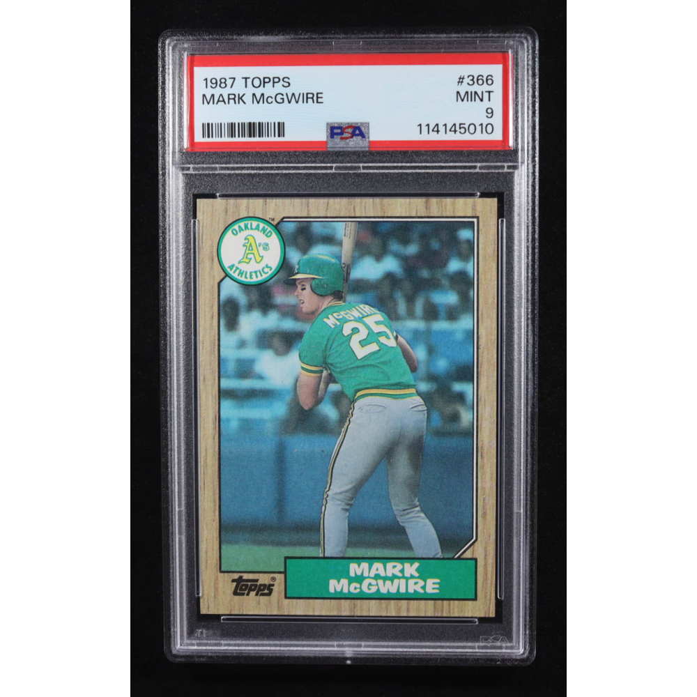 Mark McGwire 1987 Topps #366 RC (PSA 9) at PristineAuction.com