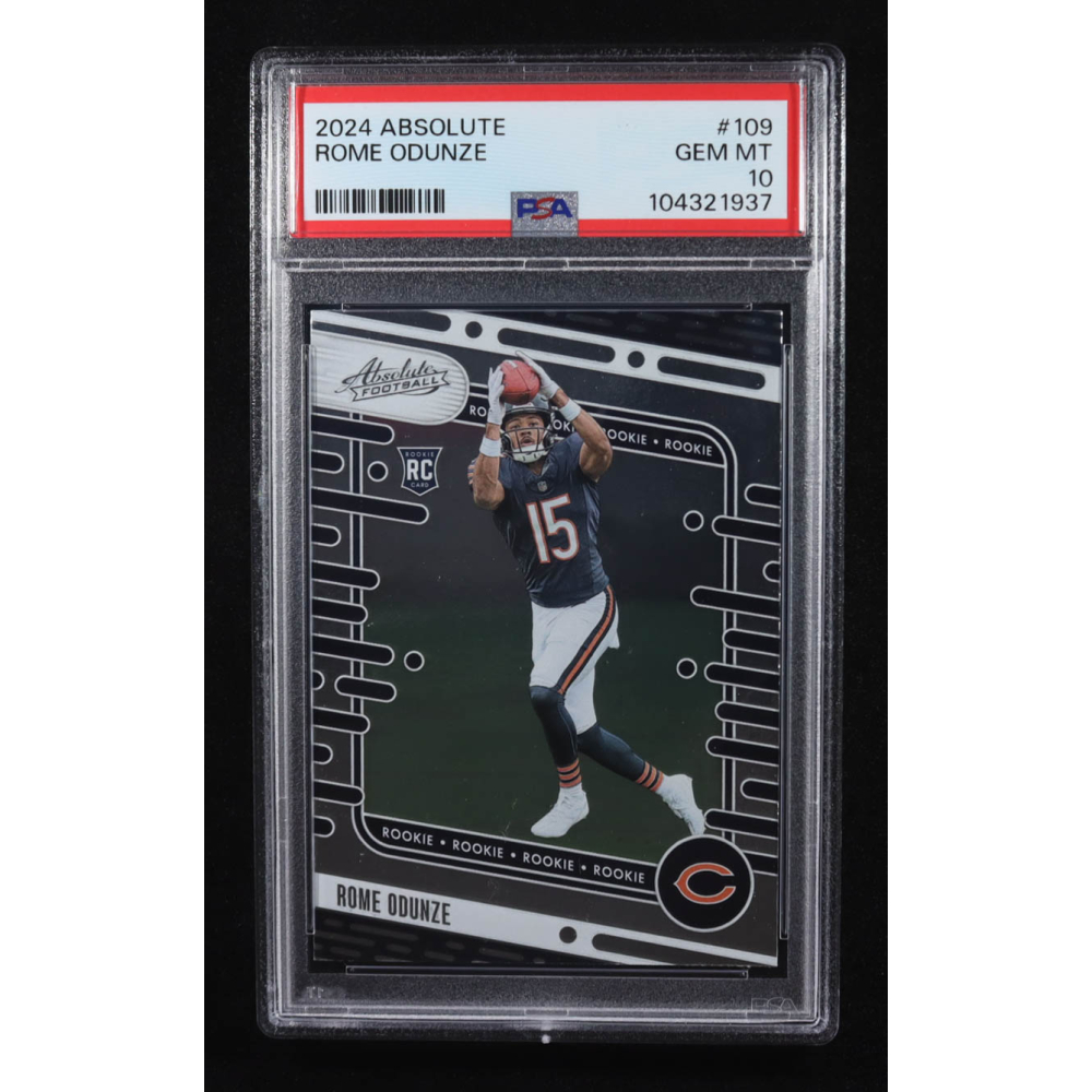 Rome Odunze 2024 Absolute #109 RC (PSA 10) at PristineAuction.com