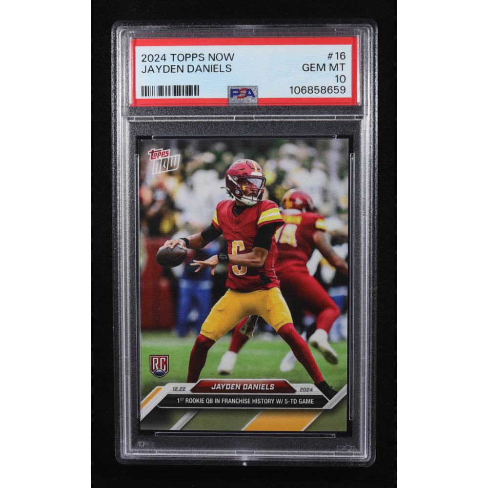 Jayden Daniels 2024 Topps Now #16 RC (PSA 10) at PristineAuction.com