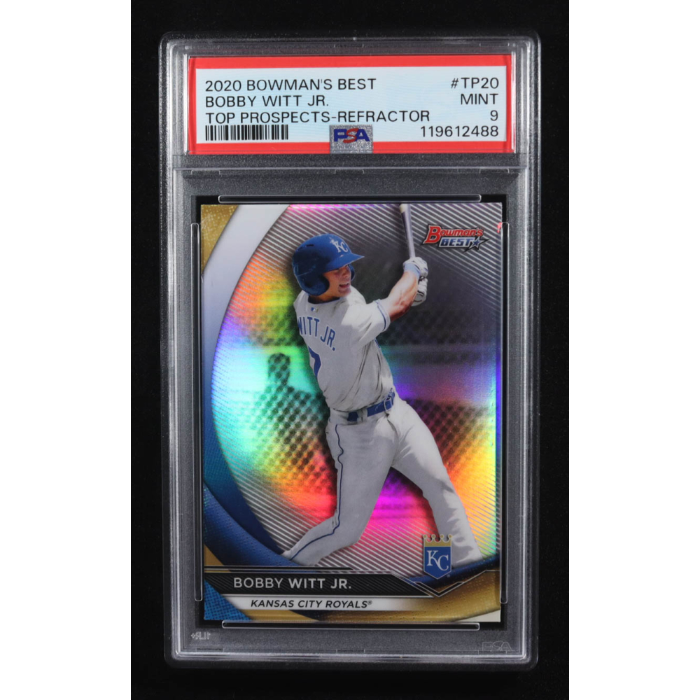 Bobby Witt Jr. 2020 Bowman's Best Top Prospects Refractors #TP20 RC (PSA 9) at PristineAuction.com