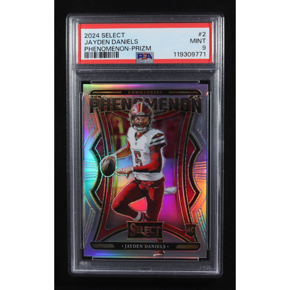 Jayden Daniels 2024 Select Phenomenon Prizm #2 RC (PSA 9) at PristineAuction.com