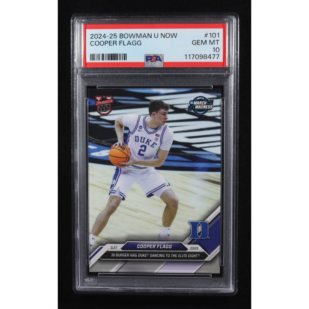 Cooper Flagg 2024-25 Bowman University Now #101 RC (PSA 10) at PristineAuction.com