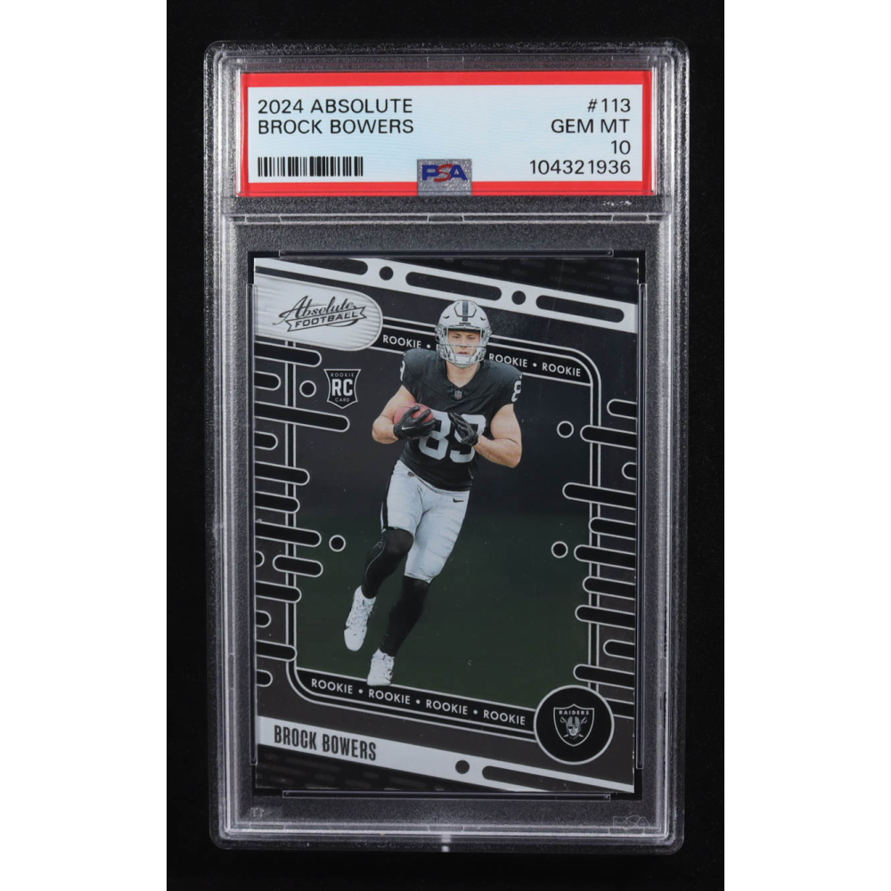 Brock Bowers 2024 Absolute #113 RC (PSA 10) at PristineAuction.com