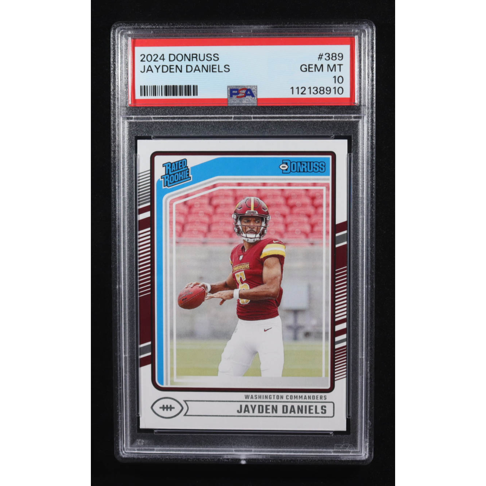 Jayden Daniels 2024 Donruss #389 RR RC (PSA 10) at PristineAuction.com